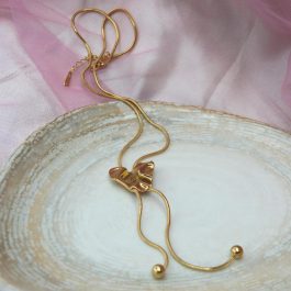 Jewels of Nepal Stainless Steel Heart Designed Long Tassel Necklace for Women
