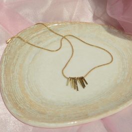 Jewels of Nepal Stainless Steel Trendy Fringe Design Necklace for Women