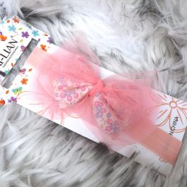 Jewels of Nepal Net Bow Designed Elastic Hairband For Kids
