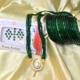 Jewels of Nepal Shrawan / Teej Green Bangles Set Combo Set for Women