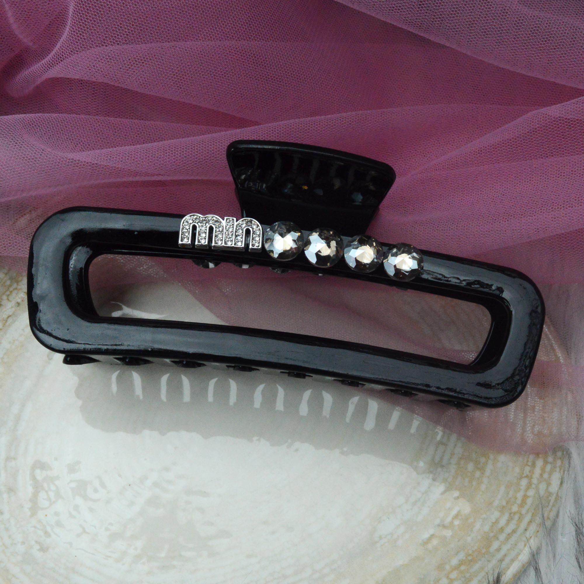 Jewels of Nepal Long Transparent Hair Claw Clip for Women - Image 6