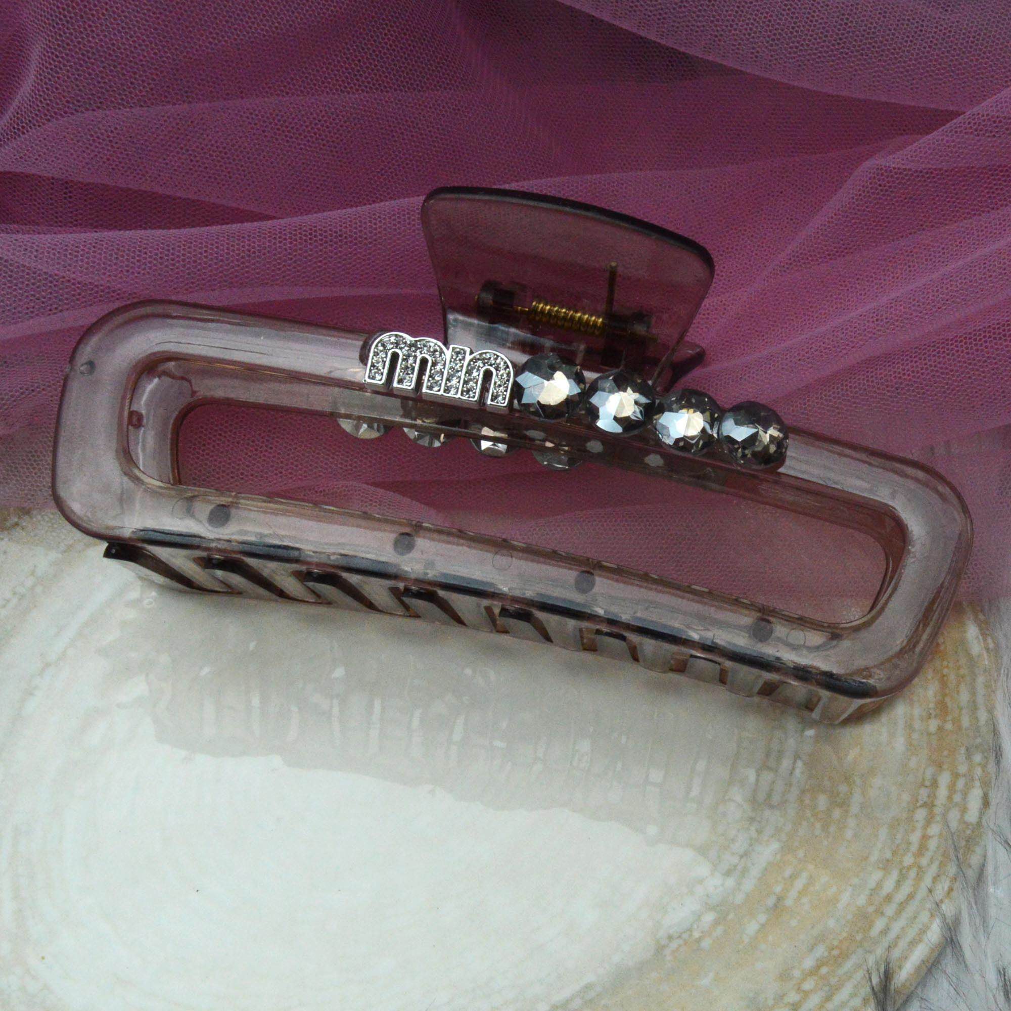 Jewels of Nepal Long Transparent Hair Claw Clip for Women - Image 4