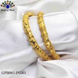 Jewels of Nepal Gold Plated Classic Design Bala / Kada / Bangles for Women- 2 pcs (1 pair)