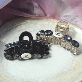 Jewels of Nepal Infinity Shaped Rhinestone Studded Hair Claw Clip for Women