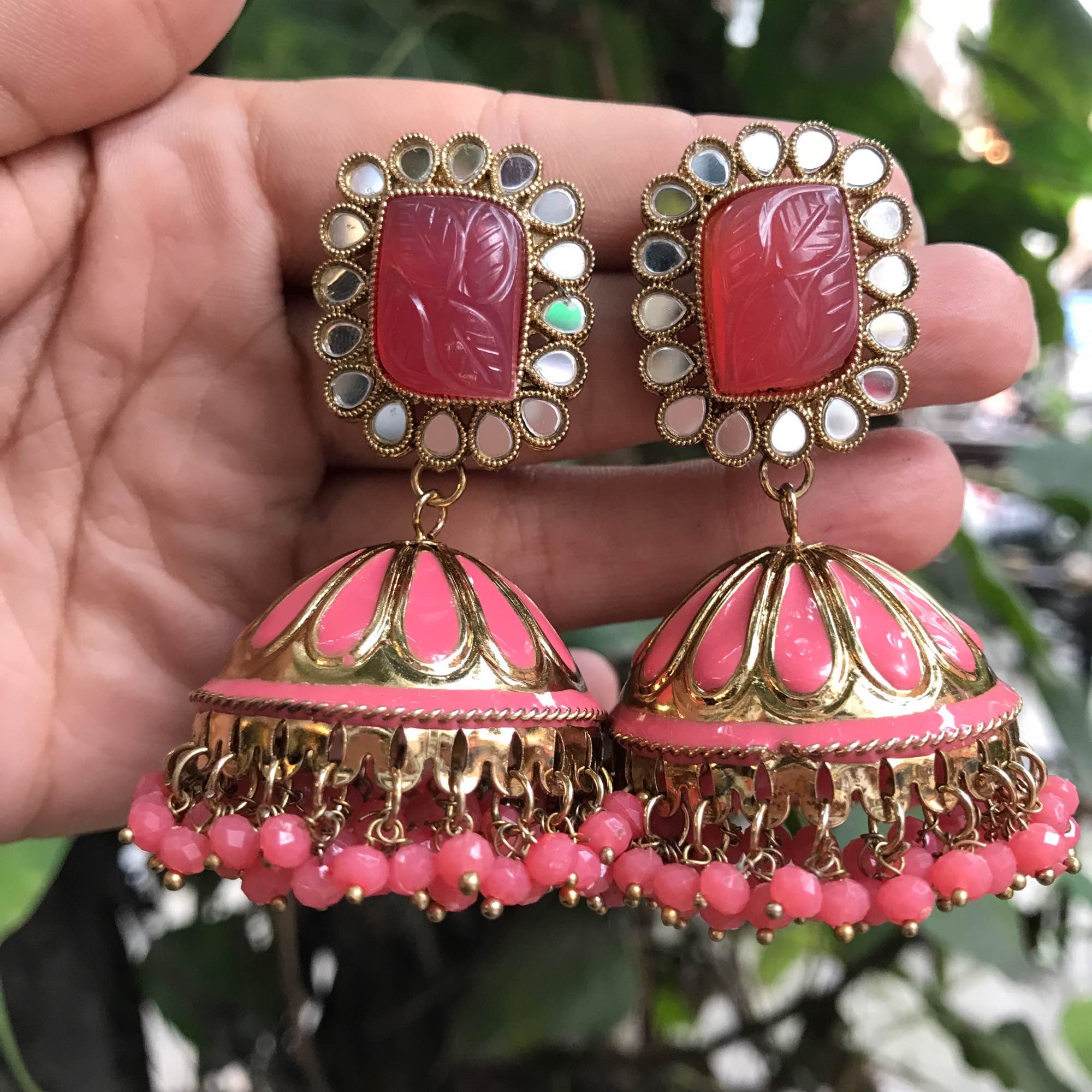 Jewels Of Nepal Elegant Drop Mirror Earrings - Image 4