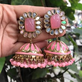 Jewels Of Nepal Elegant Drop Mirror Earrings