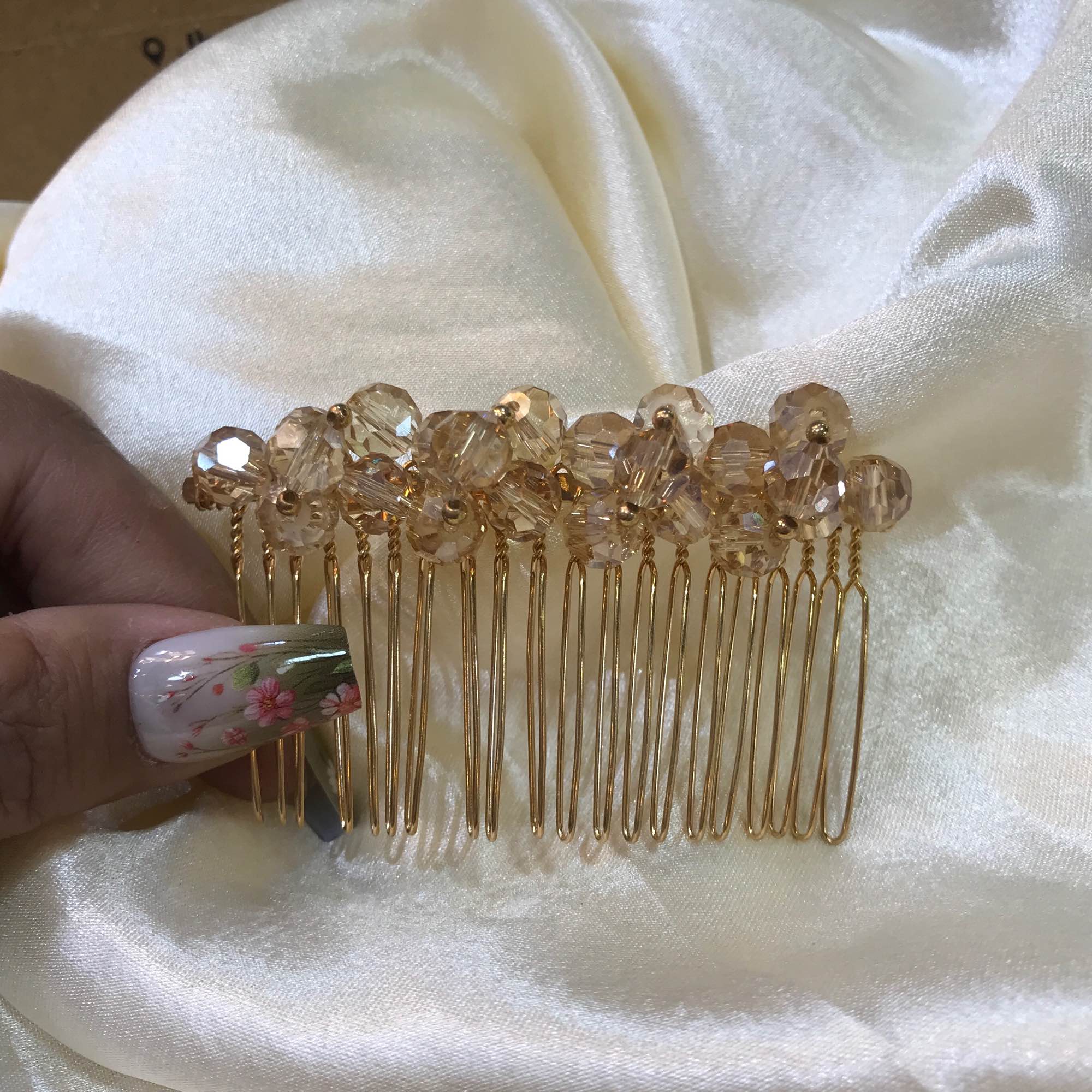 Jewels of Nepal Crystal Embellished Comb Style Hair Embellishment for Women - Image 3