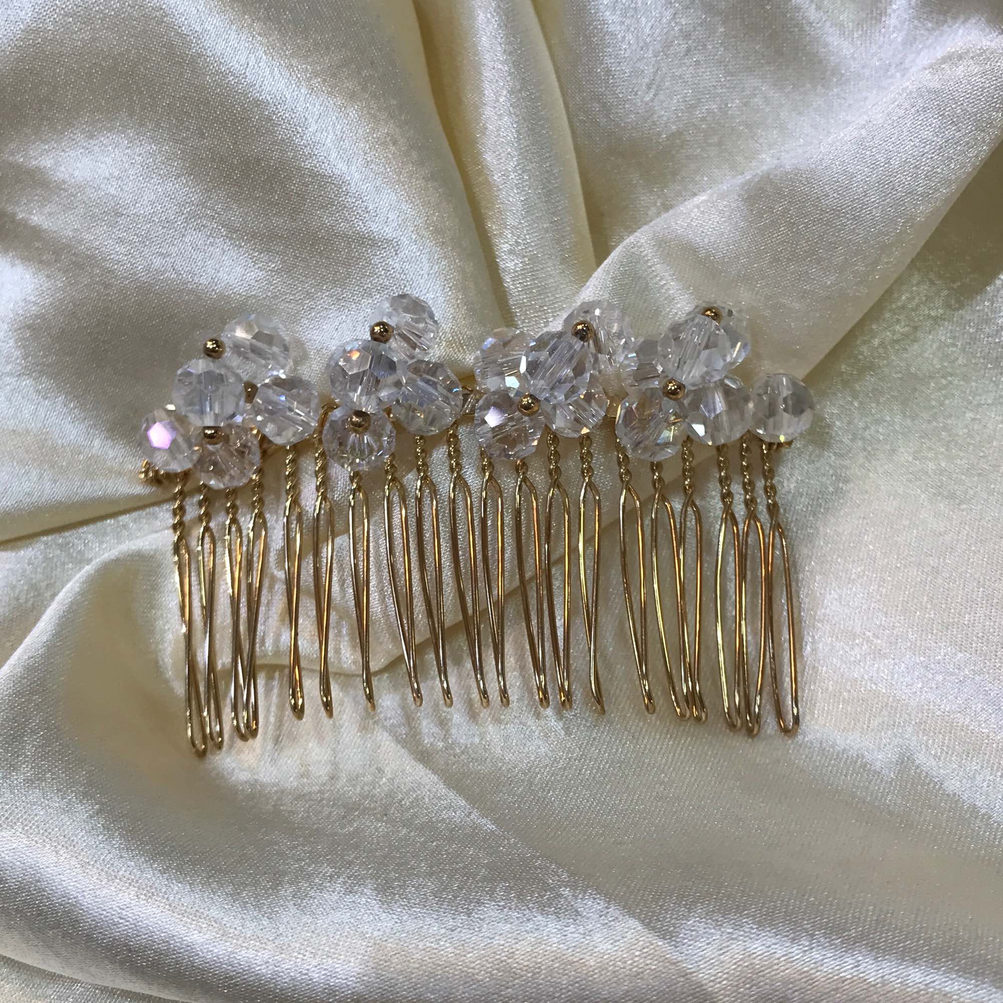 Jewels of Nepal Crystal Embellished Comb Style Hair Embellishment for Women