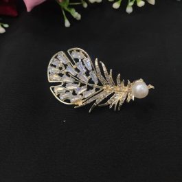 Jewels Of Nepal CZ & Faux Pearl Brooch For Women