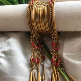 Jewels Of Nepal Golden Jhumki Chura / Churi Set For Women