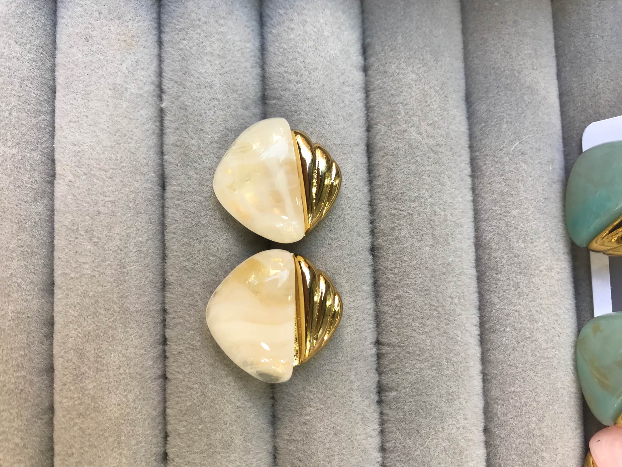 Jewels Of Nepal Gold/Tone Stainless Steel Earring For Women - Image 3