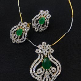 Jewels Of Nepal Australian Diamond Pendant Sets For Women