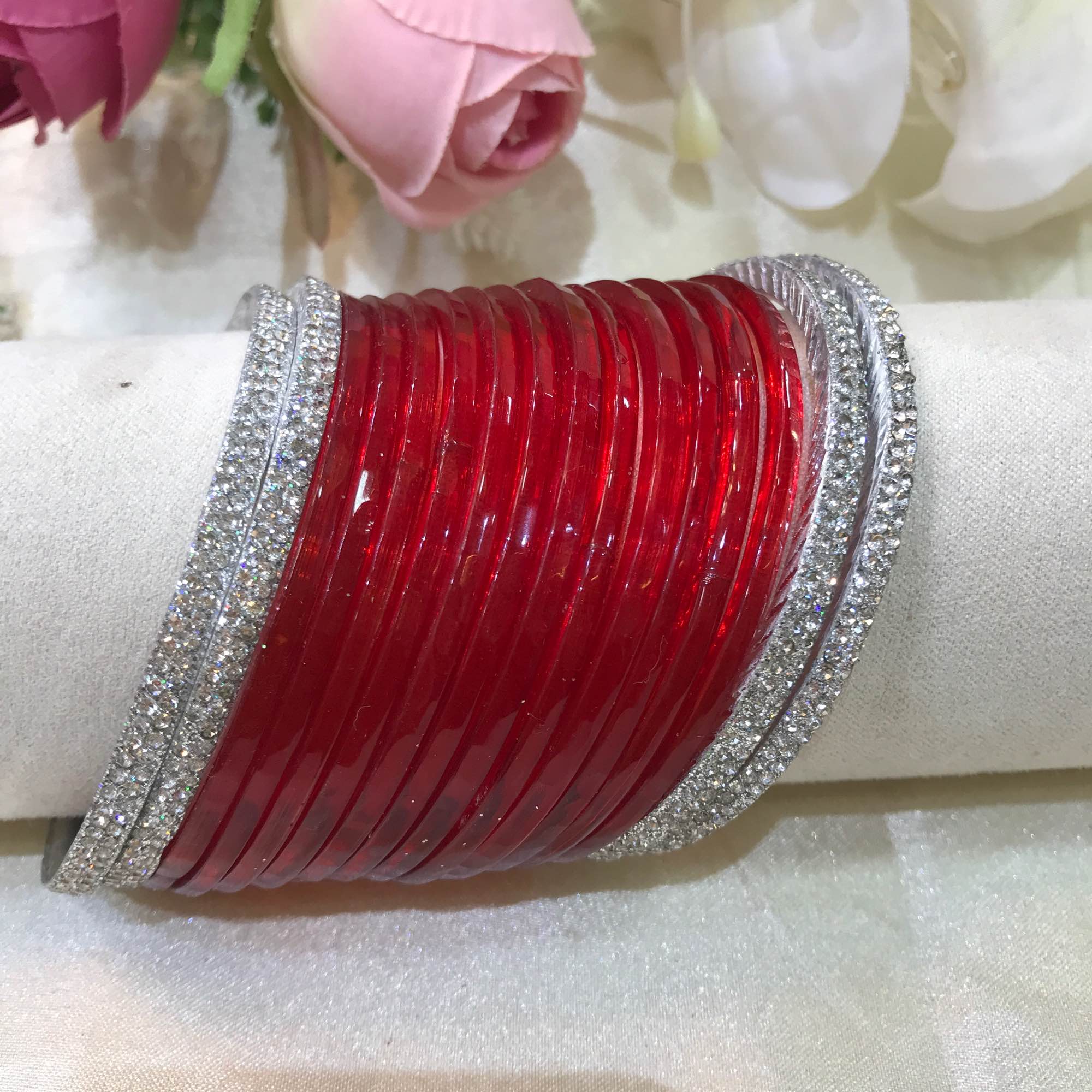 Jewels Of Nepal Metal Bangles 4pcs/ Glass Bangles 12Pcs Sets For Women - Image 5