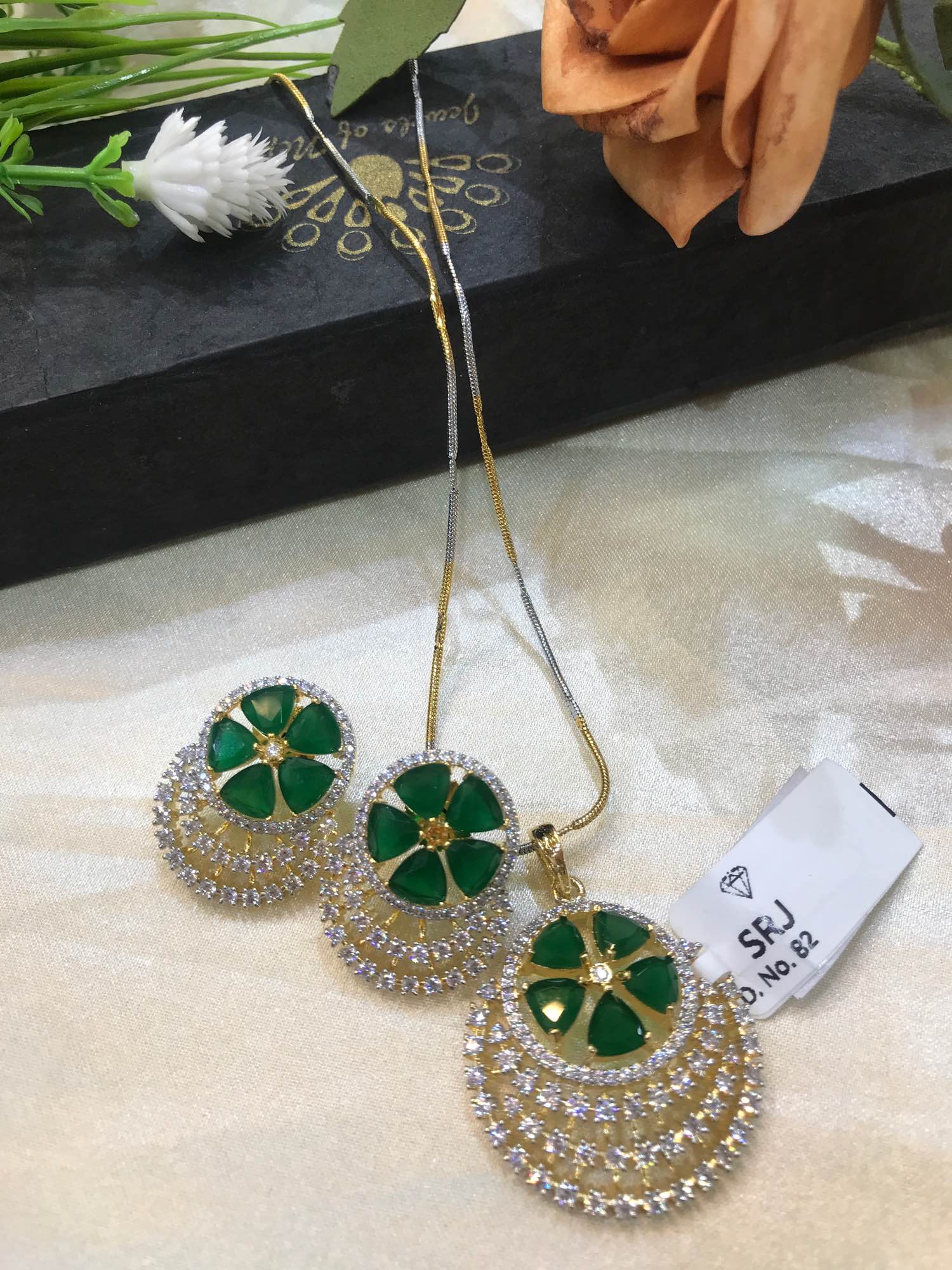Jewels Of Nepal American Diamond Pendant’s Set For Women - Image 3