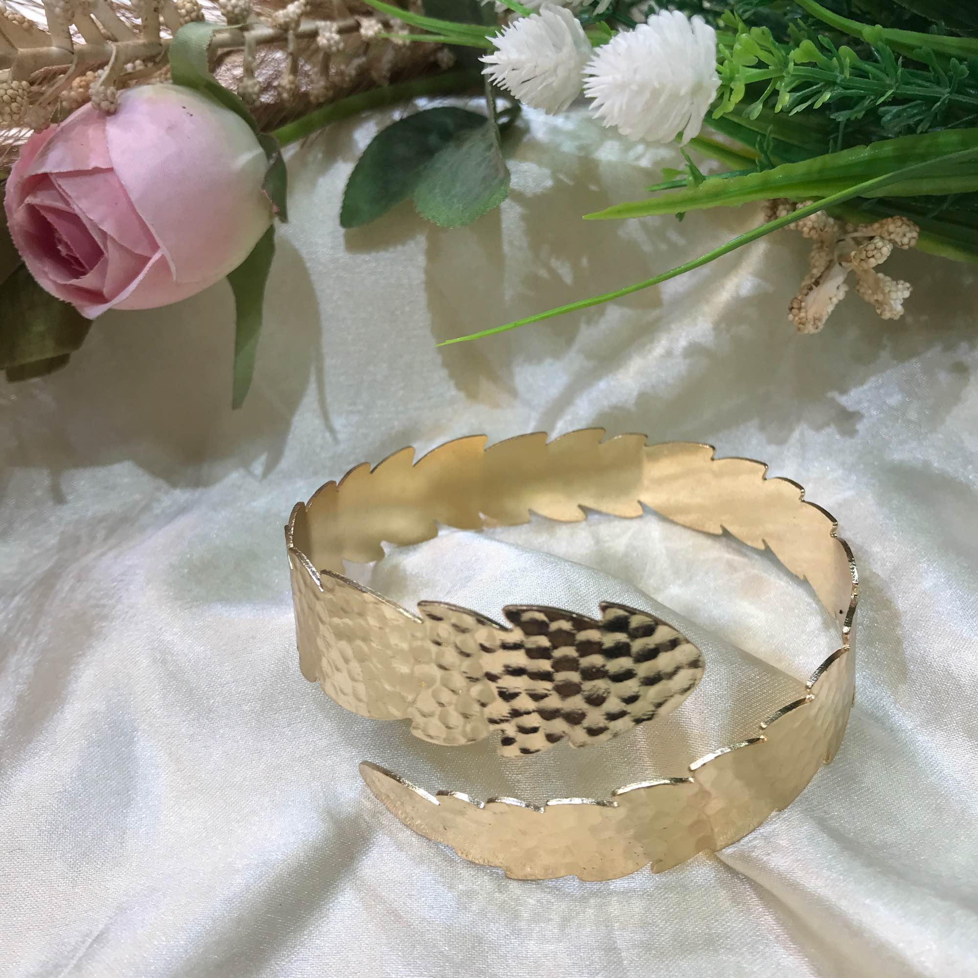 Jewels Of Nepal Gold Plated Arm Cuffs For Women - Image 2