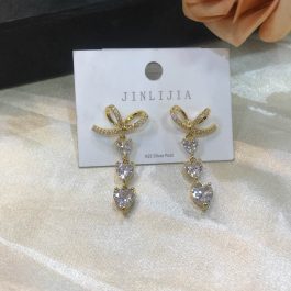 Jewels Of Nepal American Diamond Beaded Korean New Trendy Earring For Women