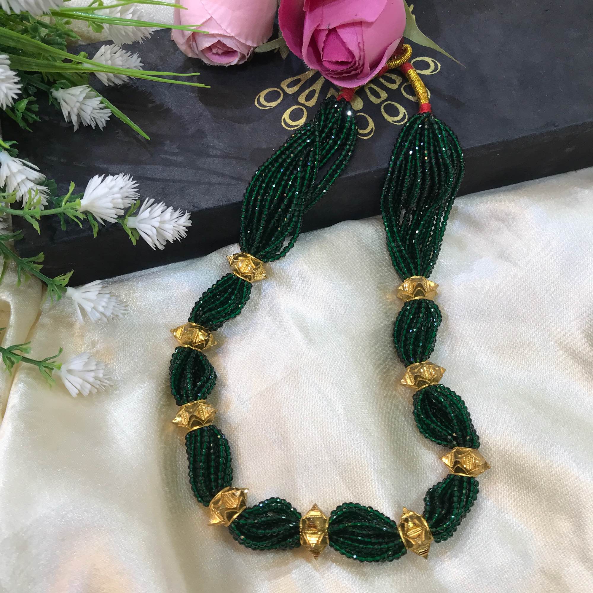 Jewels Of Nepal Gold-Plated Beads Naugedi Necklace For Women