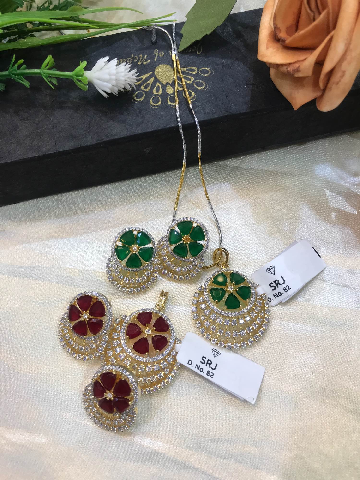 Jewels Of Nepal American Diamond Pendant’s Set For Women - Image 2
