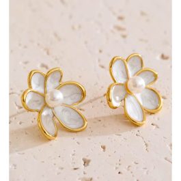 Jewels Of Nepal Flowers Shaped Stainless Steel Earrings For Women