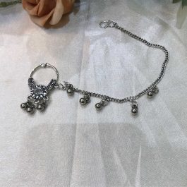 Jewels Of Nepal Oxidized Nose Pin /Nathi For Women