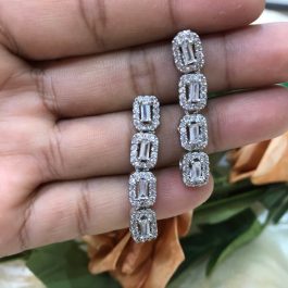 Jewels Of Nepal American Diamond Long Earring For Women