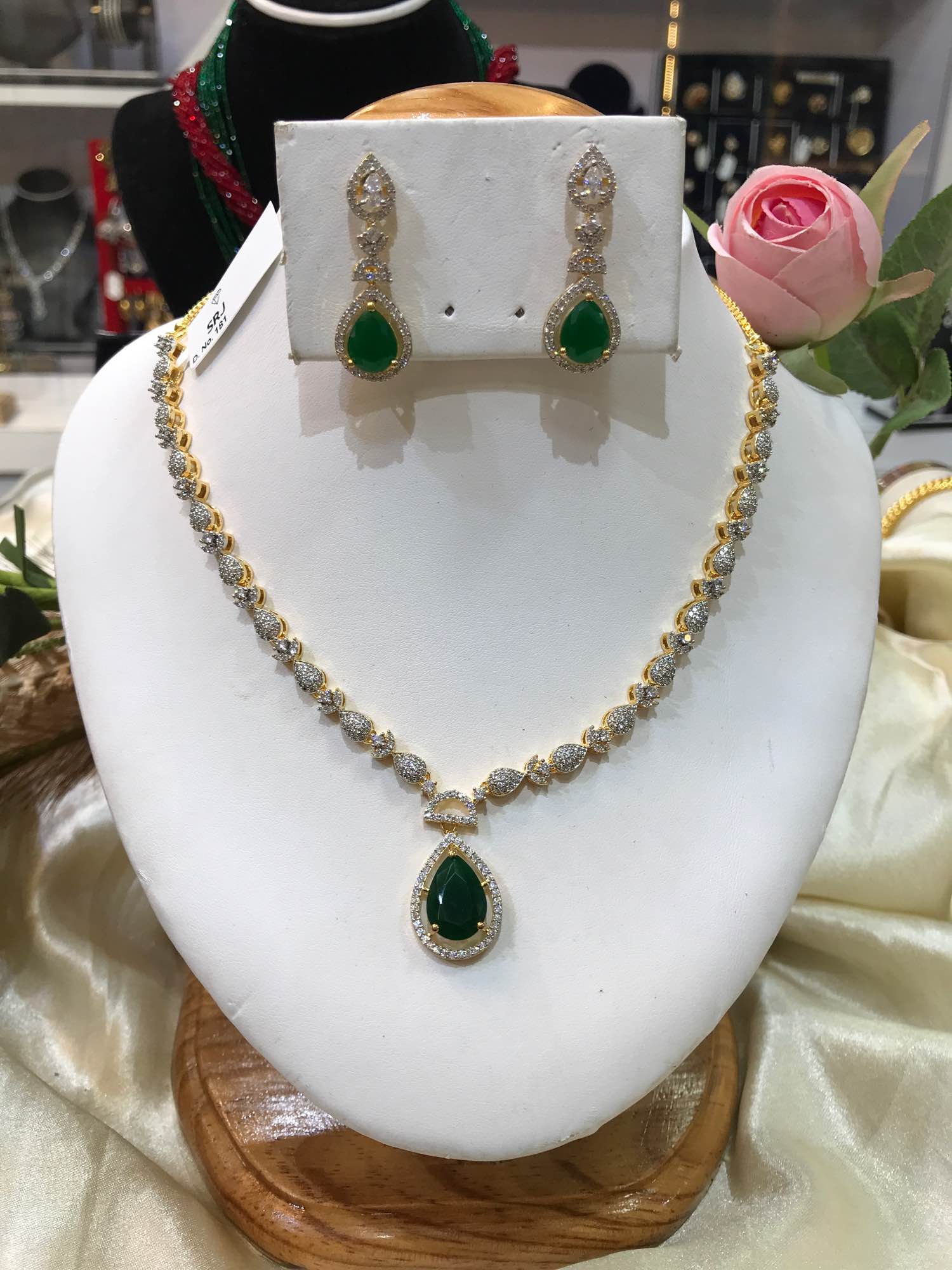 Jewels Of Nepal Australian Diamond Necklace And Earrings Sets For Women - Image 6