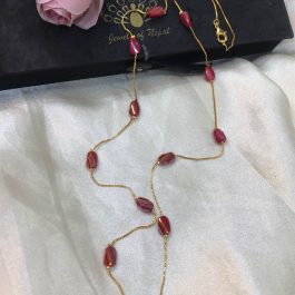 Jewels Of Nepal AA Ruby Necklace,14k Solid Gold Necklace, Ruby Necklace For Women