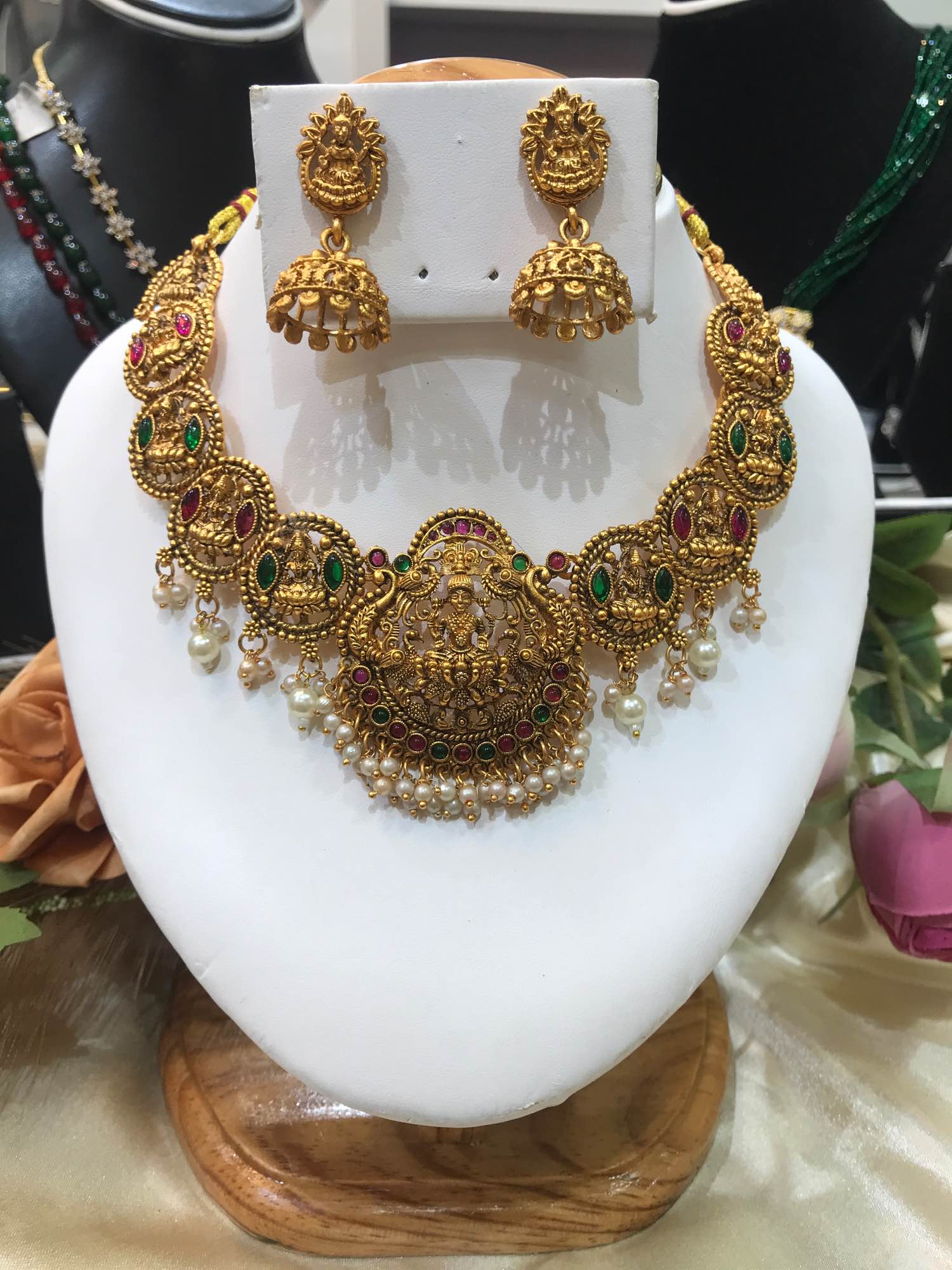 Jewels Of Nepal Trendy Gold Plated Temple Sets For Women