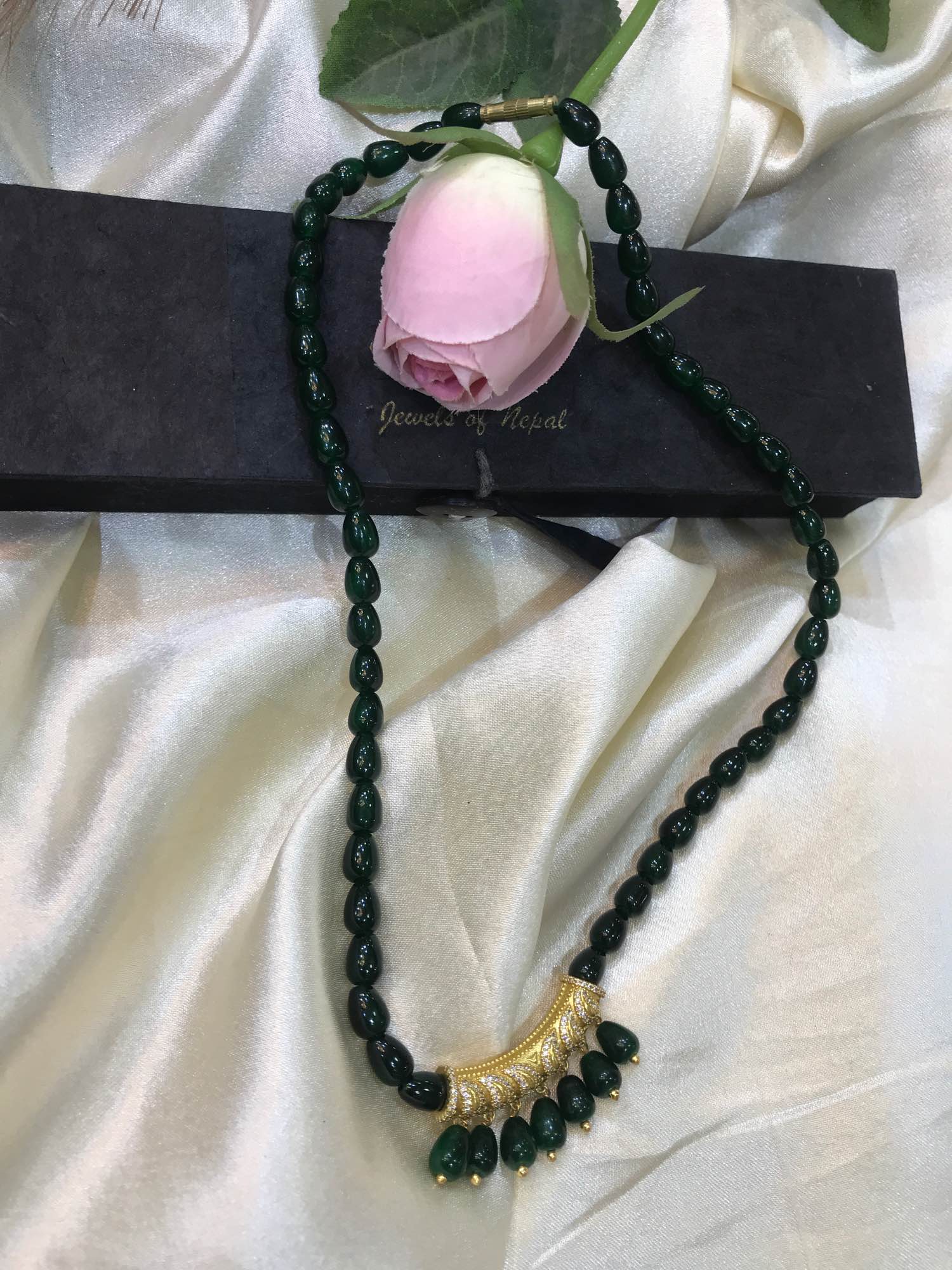 Jewels Of Nepal Gold Plated Ad C Beaded Necklace for Women