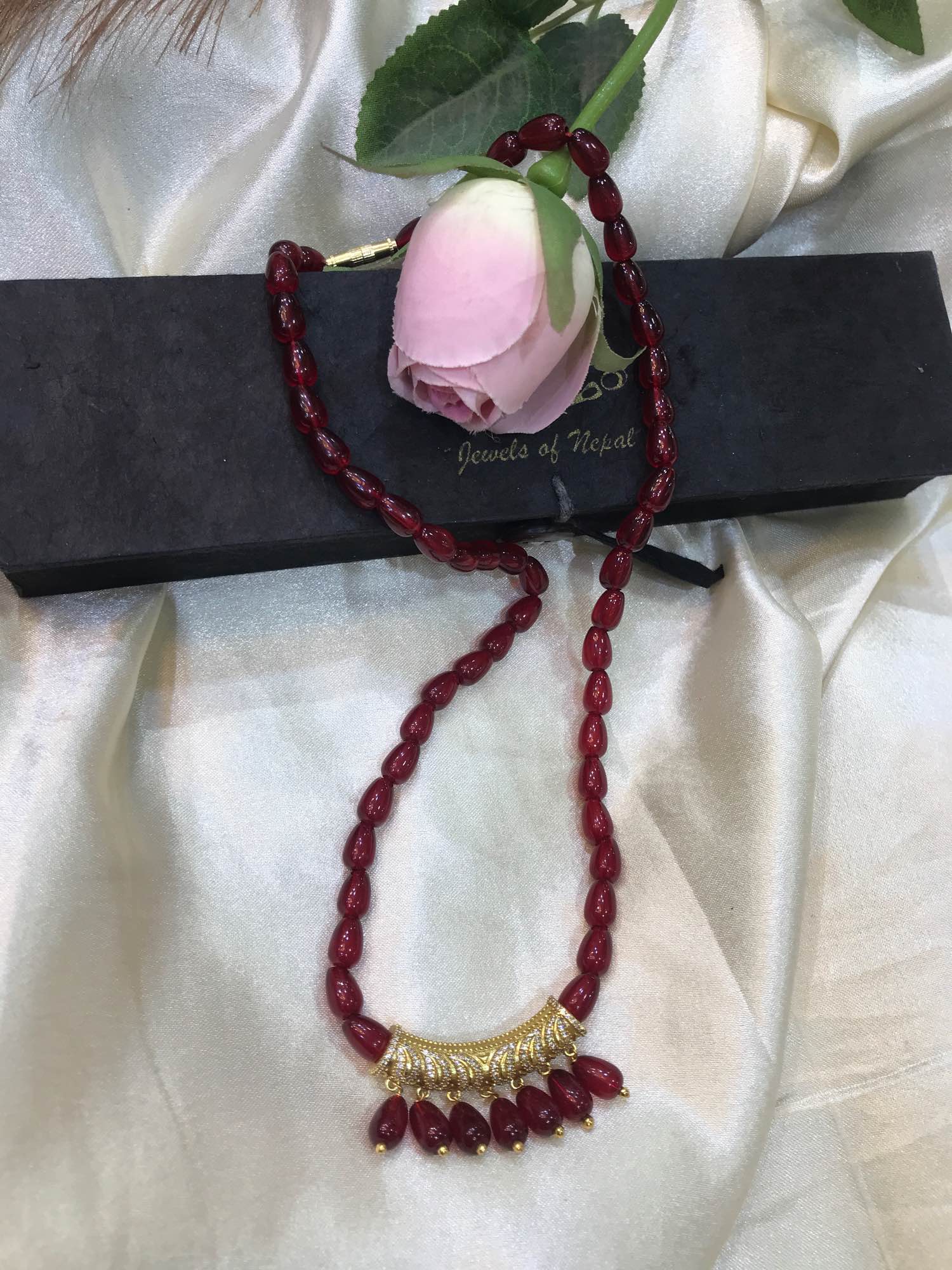 Jewels Of Nepal Gold Plated Ad C Beaded Necklace for Women - Image 5