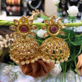 Jewels Of Nepal 22k Gold Plated Pinjada Earring For Women