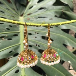 Jewels Of Nepal 22kGold Plated Earrings For Women