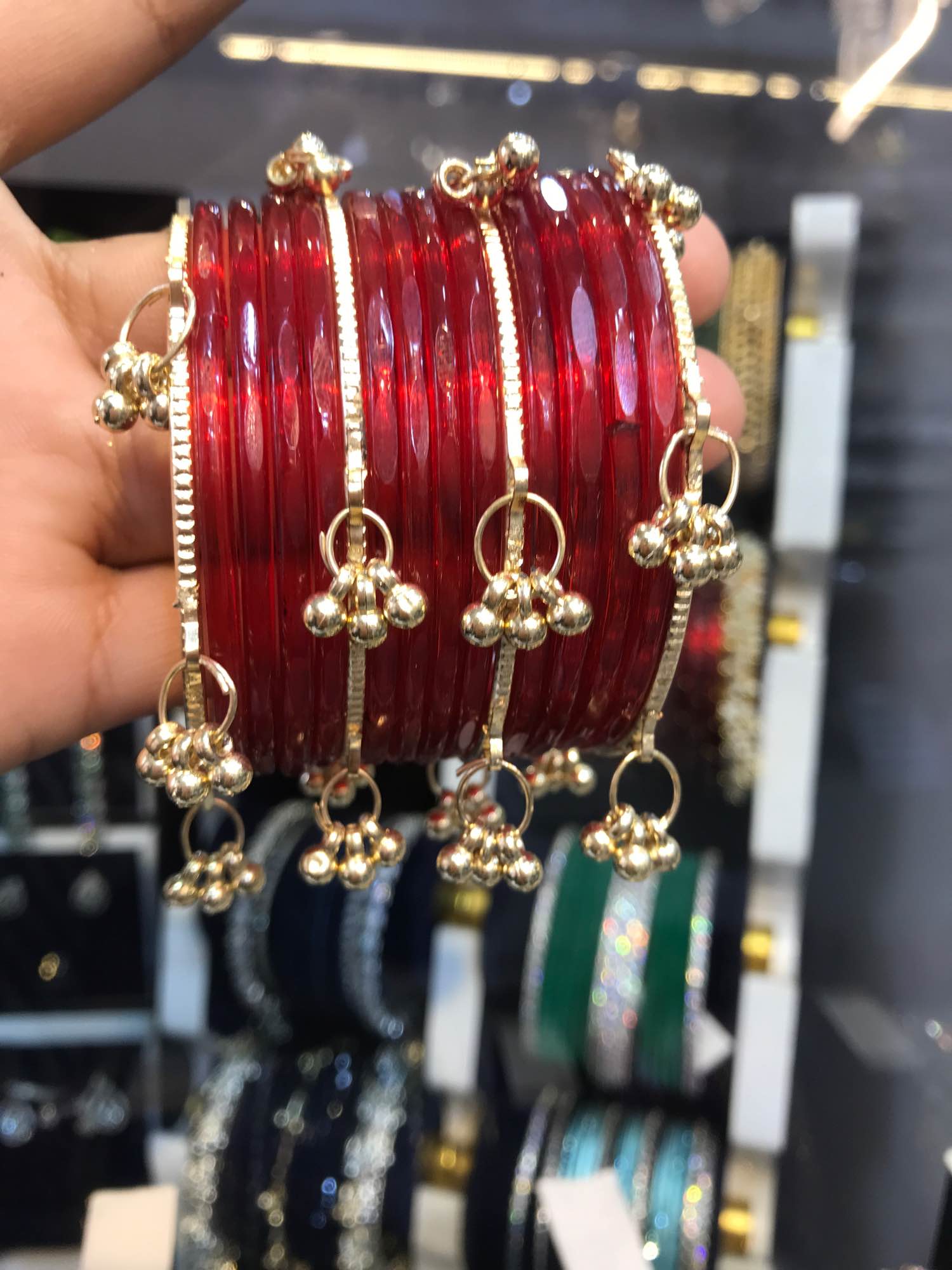 Jewels Of Nepal Red Viral Kashmiri Bangle For Women - Image 7