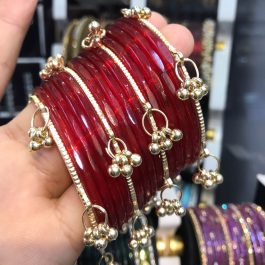 Jewels Of Nepal Red Viral Kashmiri Bangle For Women