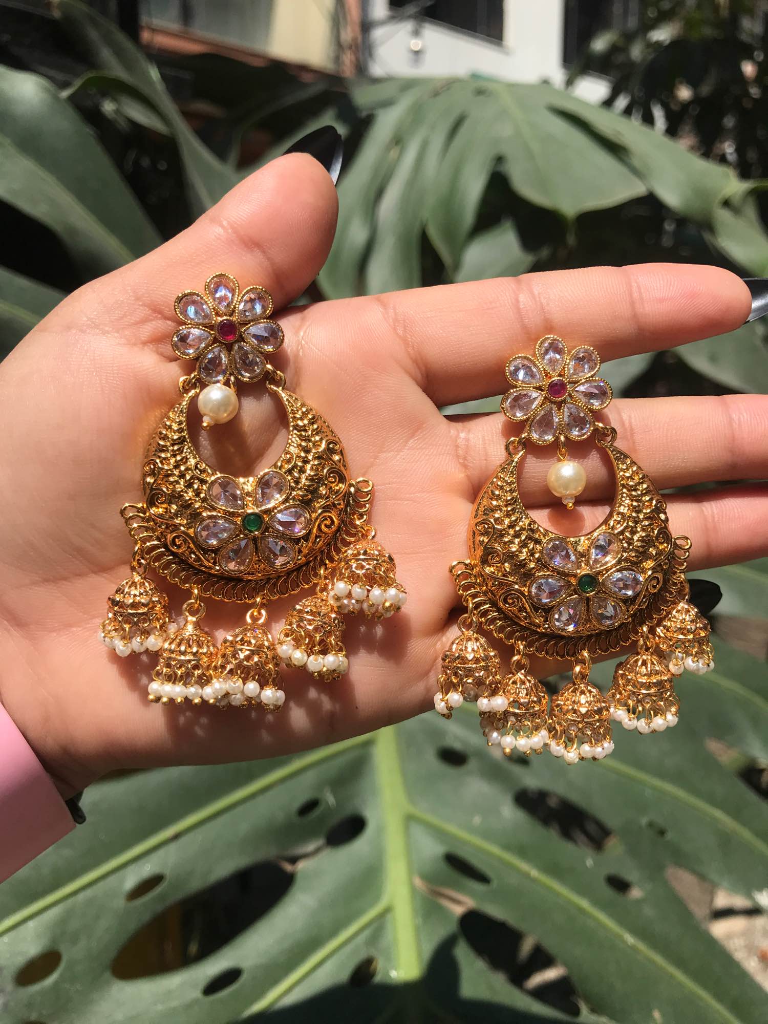 Jewels Of Nepal 22kGold Plated Chand Bali Earring For Women - Image 6