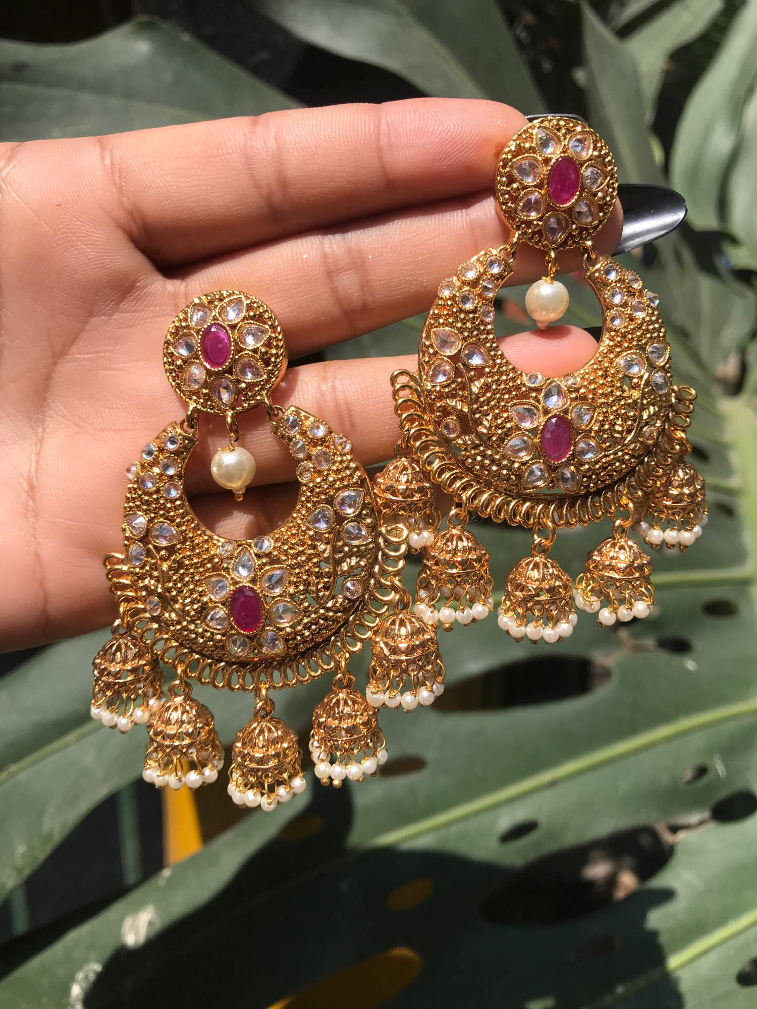 Jewels Of Nepal 22kGold Plated Chand Bali Earring For Women - Image 5