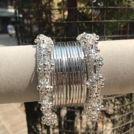 Jewels Of Nepal Viral Oxidized Silver Kashmiri Bangles Sets For Women