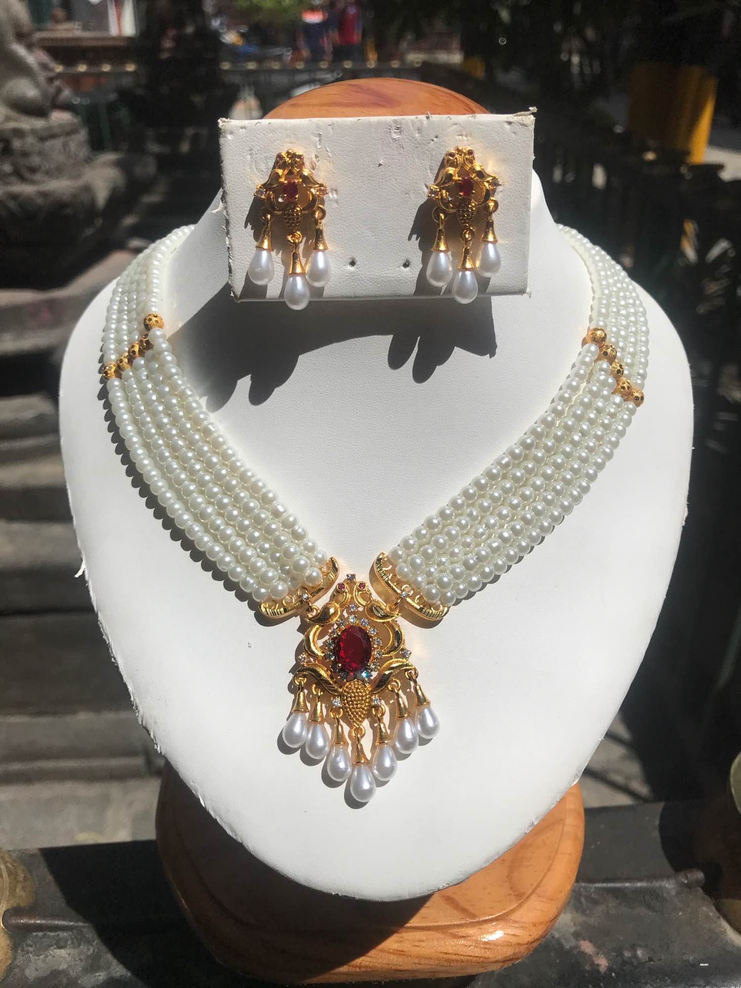 Jewels Of Nepal High Gold Plated Necklace & Pendant’s Sets For Women - Image 2