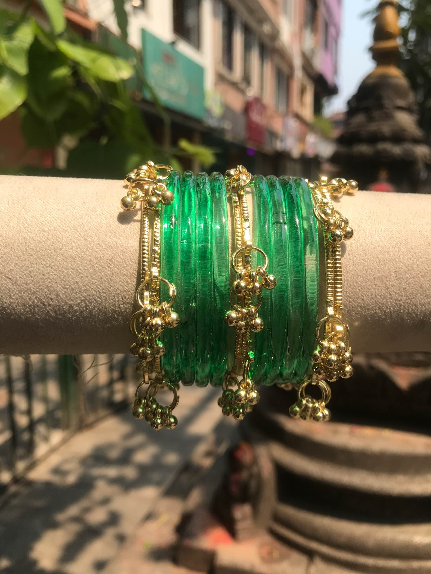 Jewels Of Nepal Jelly & Golden Kashmiri Bangles Sets For Women - Image 2