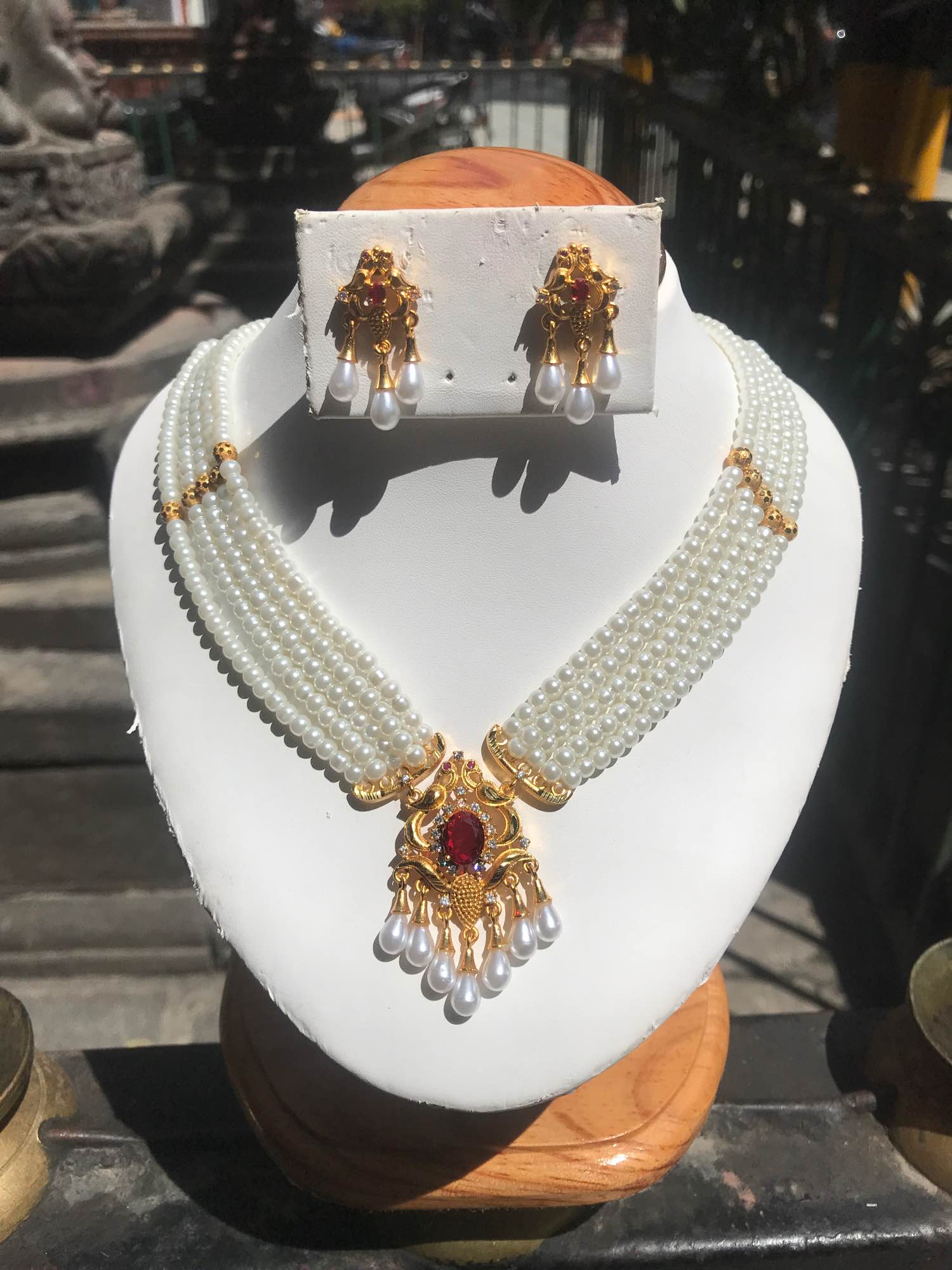 Jewels Of Nepal High Gold Plated Necklace & Pendant’s Sets For Women