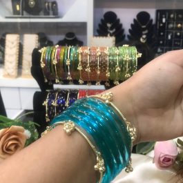 Jewels Of Nepal Jelly Glass Bangles And Kashmiri Bangle Sets For Women
