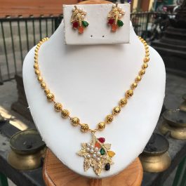 Jewels Of Nepal Gold Plated Long Mala Necklace For Women