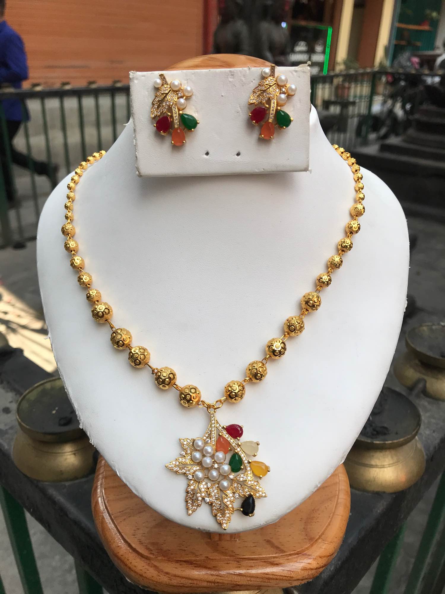 Jewels Of Nepal Gold Plated Long Mala Necklace For Women - Image 4