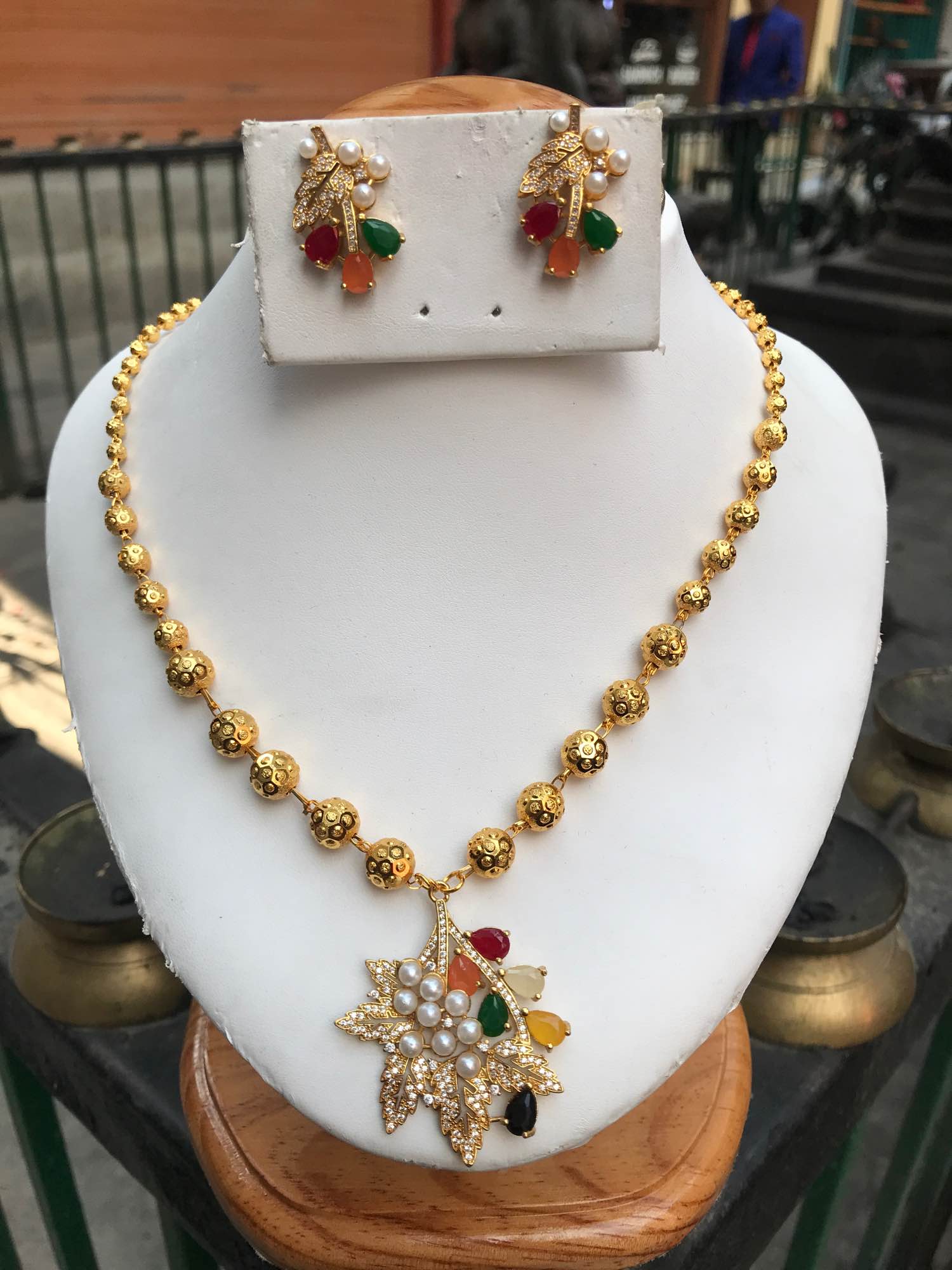 Jewels Of Nepal Gold Plated Long Mala Necklace For Women - Image 3