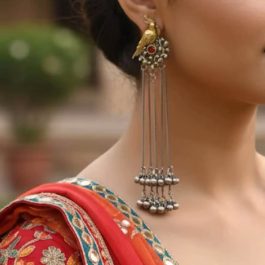 Jewels of Nepal Oxidized Kashmiri Trendy Earrings