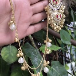 Jewels of Nepal Kashmiri Bahubali Brass Earrings