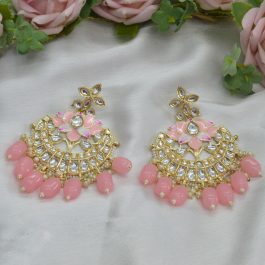 Jewels of Nepal Faux Moti & Beads Beaded Meenakari / Kundan Luxury Earrings For Women