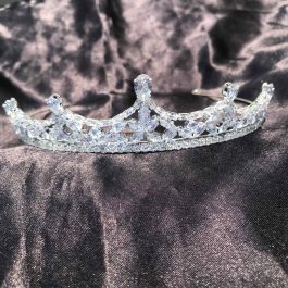 Jewels Of Nepal Golden & Silver American Diamond Crown For Women