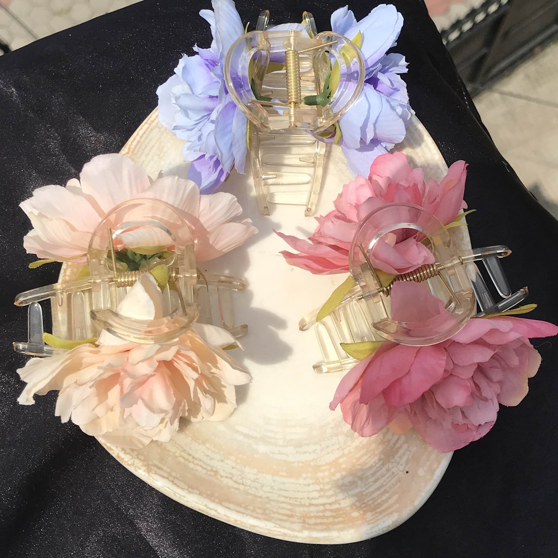 Jewels Of Nepal Chiffon/Flower Claw Clip For Women - Image 2