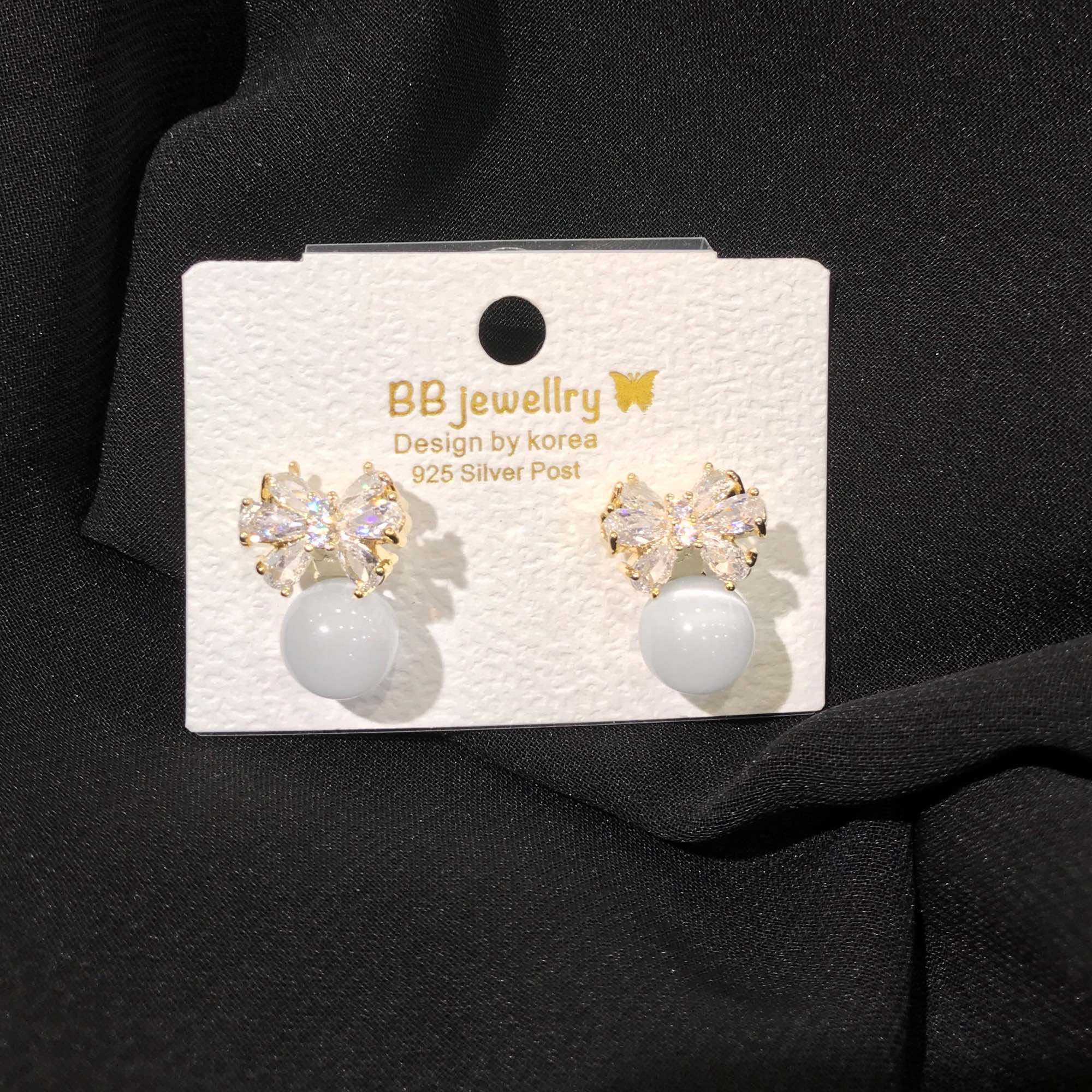 Jewels Of Nepal Floral Pearl Drop Korean Earring For Women - Image 3